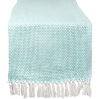 DII Aqua Woven Table Runner