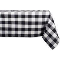 DII Black Buffalo Check Tablecloth