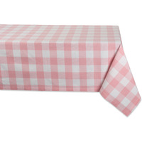 DII Pink Buffalo Check Tablecloth