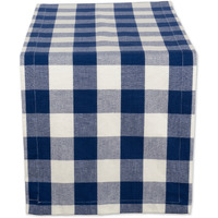 DII Navy Buffalo Check Table Runner