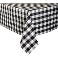 DII Black/White Checkers Tablecloth