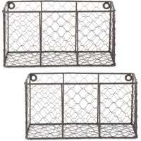 DII Wall Mount Chicken Wire Basket(Set of 2) Small