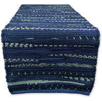 DII Multi Nautical Blue Chindi Rag Table Runner