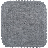 DII Gray Square Crochet Bath Mat