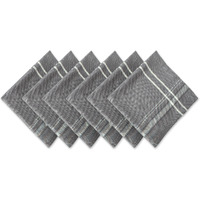 DII Gray Chambray French Stripe Napkin (Set of 6)