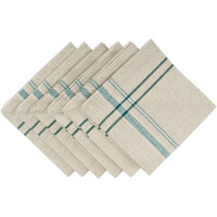 DII Teal French Stripe Napkin (Set of 6)