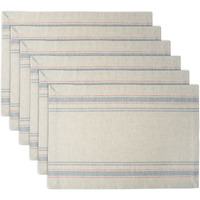 DII Gray French Stripe Placemat (Set of 6)