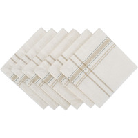 DII White Chambray French Stripe Napkin (Set of 6)