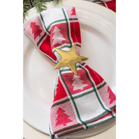 DII Gold Star Napkin Ring (Set of 6)