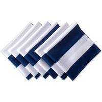 DII Nautical Blue Cabana Stripe Print Outdoor Napkin (Set of 6)