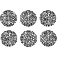 DII Black Woven Paper Round Placemat (Set of 6)