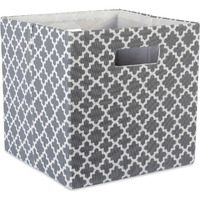 DII Polyester Cube Lattice Gray Square