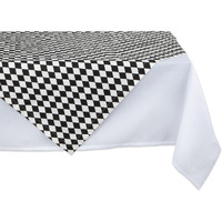 DII Black And Cream Harlequin Print Table Topper