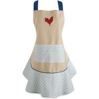 DII Red Rooster Ruffle Apron