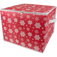 DII Snowflake Print Ornament Storage Large