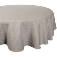 DII Natural Solid Chambray Tablecloth 70 Round