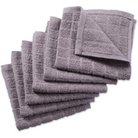 DII Solid Gray Windowpane Terry Dishcloth (Set of 6)