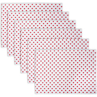 DII Lil Hearts Ribbed Placemats (Set of 6)