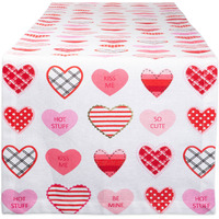 DII Sweet Hearts Print Table Runner
