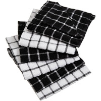 DII Black Combo Windowpane Dishcloth (Set of 6)