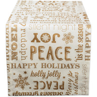 DII Gold Christmas Collage Table Runner