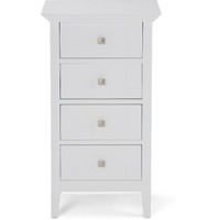 Acadian 32.1 inch H x 18.1 inch W Four Drawer Floor Storage Bath Cabinet in Pure White