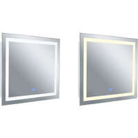 Rectangle Matte White LED 40 in. Mirror From our Abril Collection