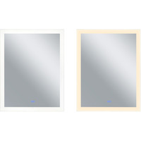 Rectangle Matte White LED 32 in. Mirror From our Abigail Collection