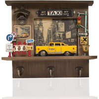 Vintage New York City Checker Taxi Shadow Box