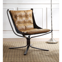 Accent Chair - Coffee Top Grain Leather Yantian