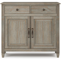 Connaught SOLID WOOD 40 inch Wide Traditional Entryway Storage Cabinet in Distressed Grey
