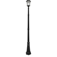 Gama Sonic Victorian Bulb Solar Outdoor Lamp Post GS-94B-S - Black Finish