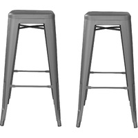 AmeriHome Indoor/Outdoor 30 inch Metal Bar Stool Set - 2 Piece