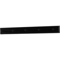 Wooden Mallet 5 Peg Coat Rack, Black