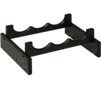 Wooden Mallet 3 Bottle Dakota Wine Rack, Black