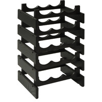 Wooden Mallet 15 Bottle Dakota Wine Rack, Black