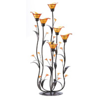 AMBER CALLA LILY CANDLEHOLDER