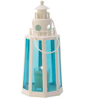 OCEAN BLUE LIGHTHOUSE CANDLE LAMP
