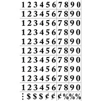 Number Accessory Magnets, Black on White