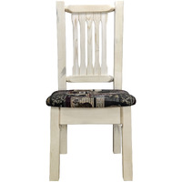 Homestead Collection Side Chair, Ready to Finish w/ Upholstered Seat, Woodland Pattern