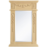 Wood frame mirror 18 inch x 28 inch in Light Antique Beige