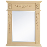 Wood frame mirror 22 inch x 28 inch in Light Antique Beige