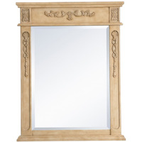 Wood frame mirror 28 inch x 36 inch in Antique Beige