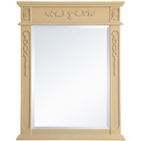 Wood frame mirror 28 inch x 36 inch in Light Antique Beige