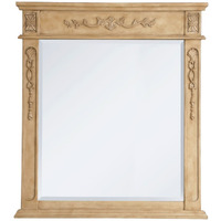 Wood frame mirror 32 inch x 36 inch in Antique Beige