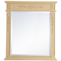 Wood frame mirror 32 inch x 36 inch in Light Antique Beige