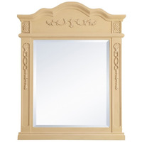 Wood frame mirror 28 inch x 36 inch in Light Antique Beige