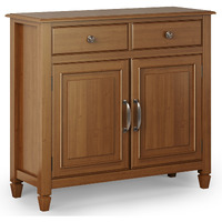 Connaught Solid Wood Entryway Storage Cabinet in Light Golden Brown