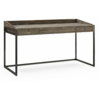 Ralston Solid Acacia Wood Desk in Distressed Grey