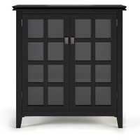 Artisan SOLID WOOD 38 inch Wide Transitional Medium Storage Cabinet in Black